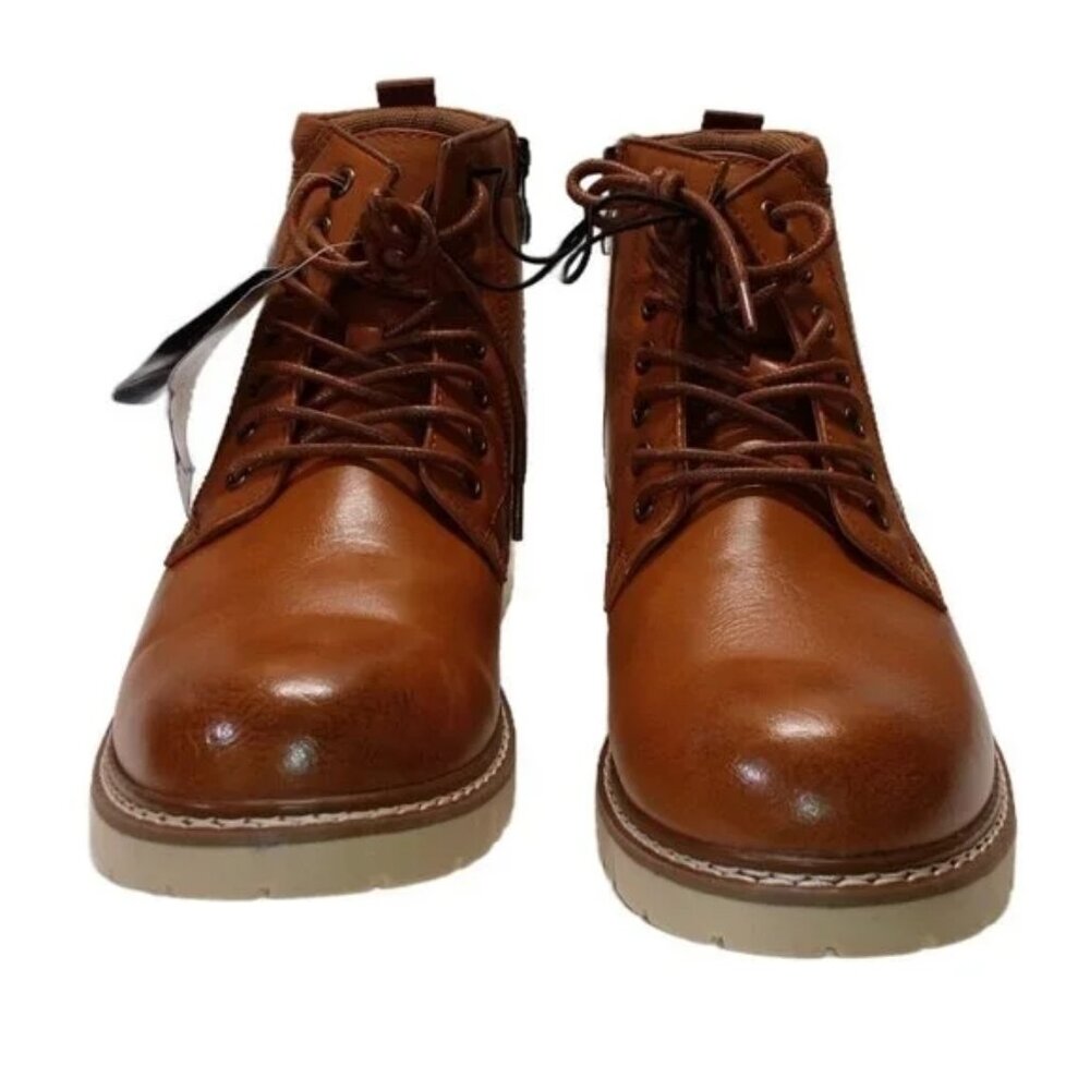 Mens Cognac Leather Chukka‎ Boot Size 9 NWT- by Steve Madden